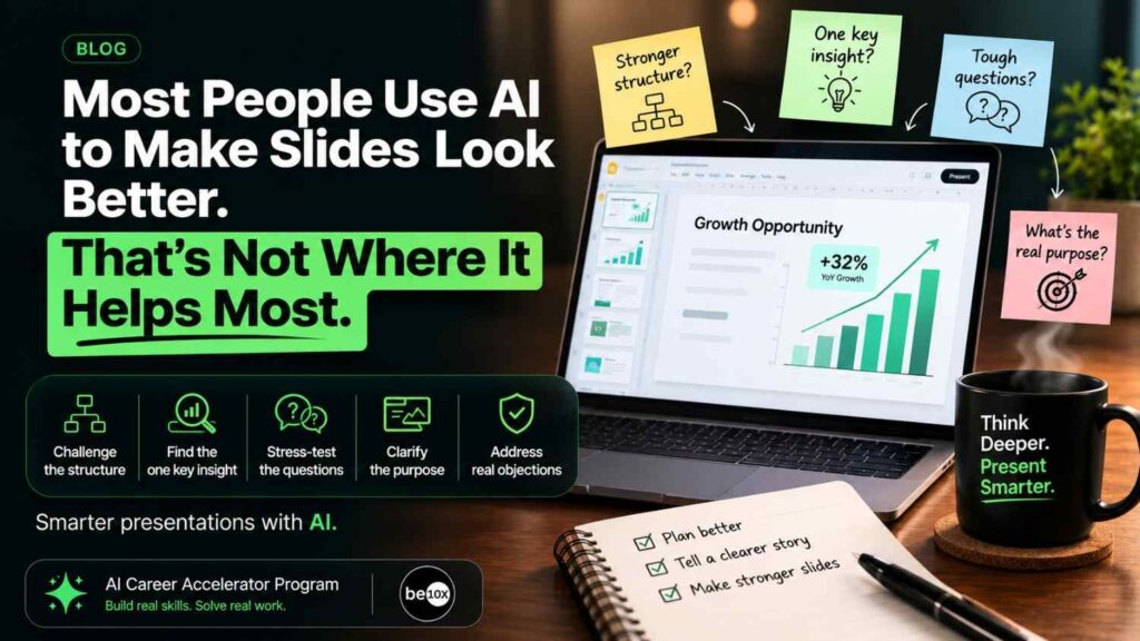 Most People Use AI to Make Slides Look Better. That's Not Where It Helps Most. 4 ChatGPTImageJul16202605 52 23P